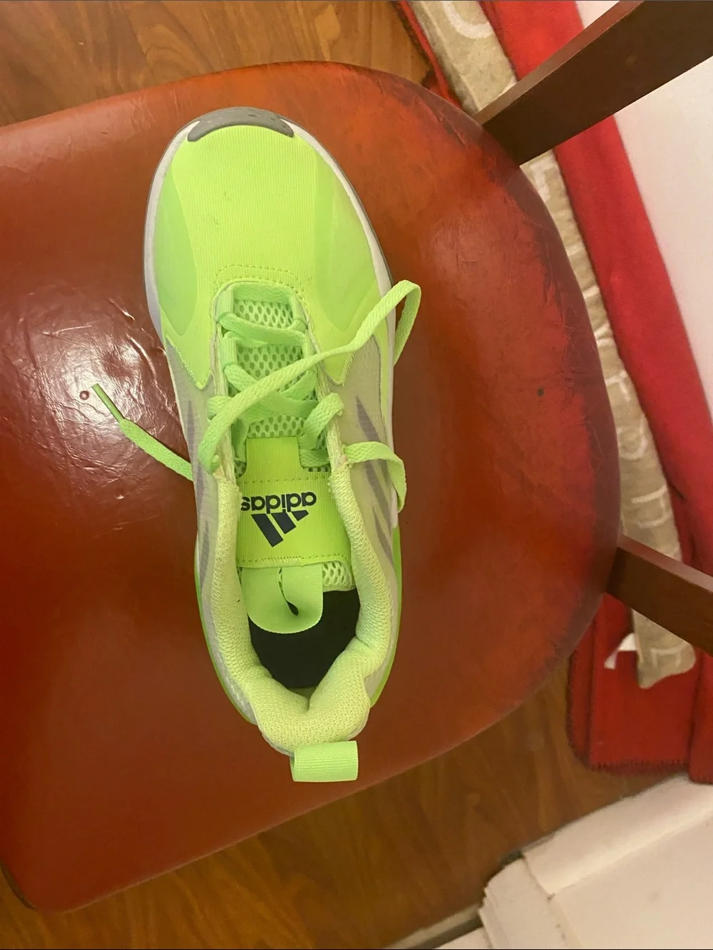 adidas Kids Neon Lime Green Lace-Up Sneakers